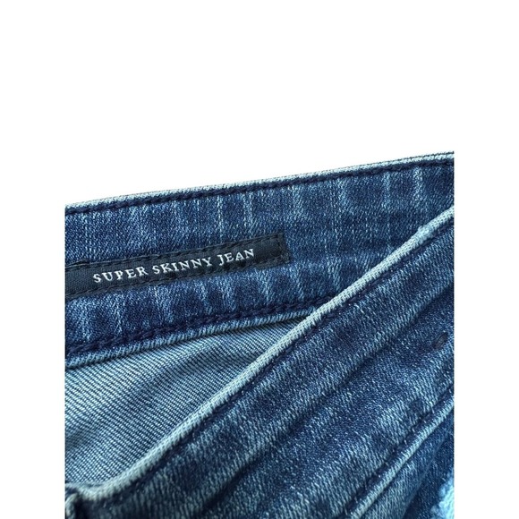 Abercrombie &‎ Fitch Super Skinny Distressed Dark Wash Jeans - Picture 5 of 7